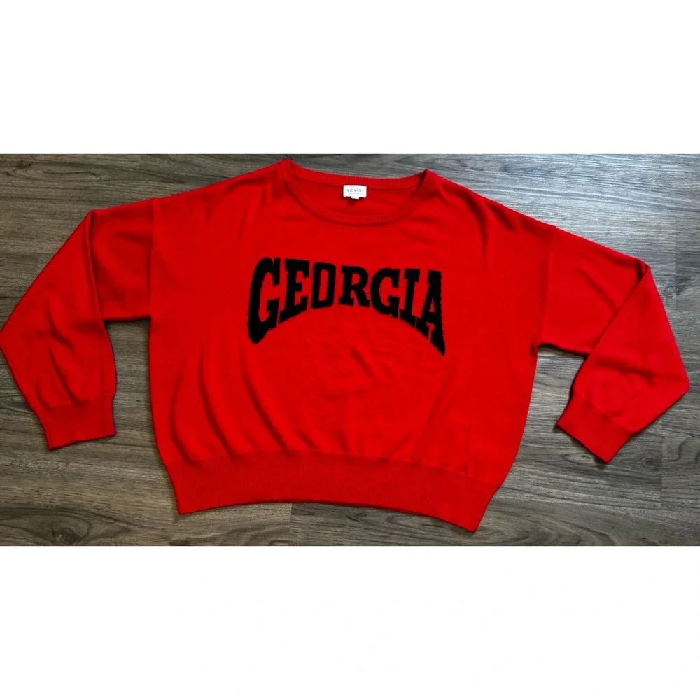 University of Georgia Bulldogs Sweater L Game Day SEC Football Athens Preppy UGA